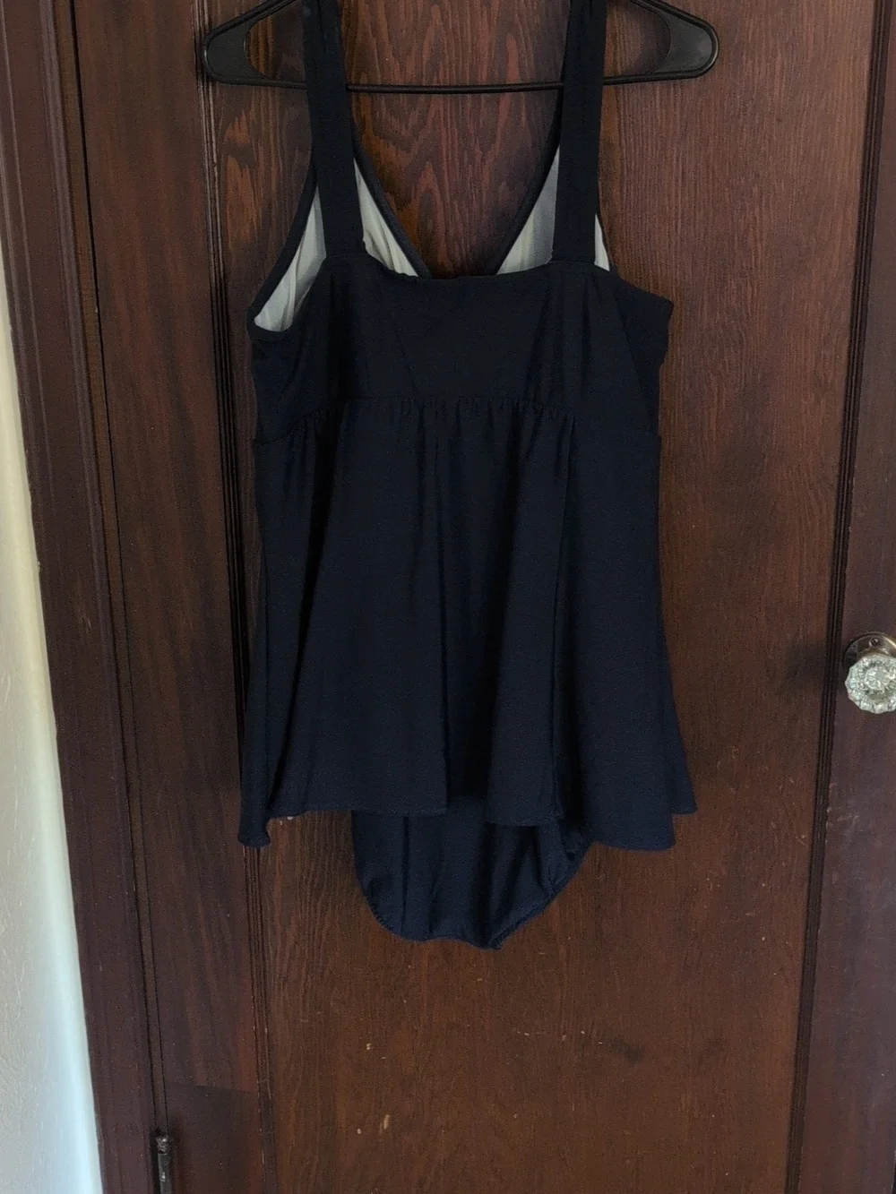 Black Swimdress One-Piece Swimsuit Size 18W
